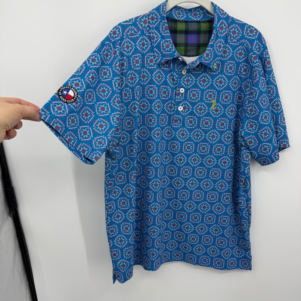 William Murray sz L Mens Shirt Sandy Tiles Polo Golf $88